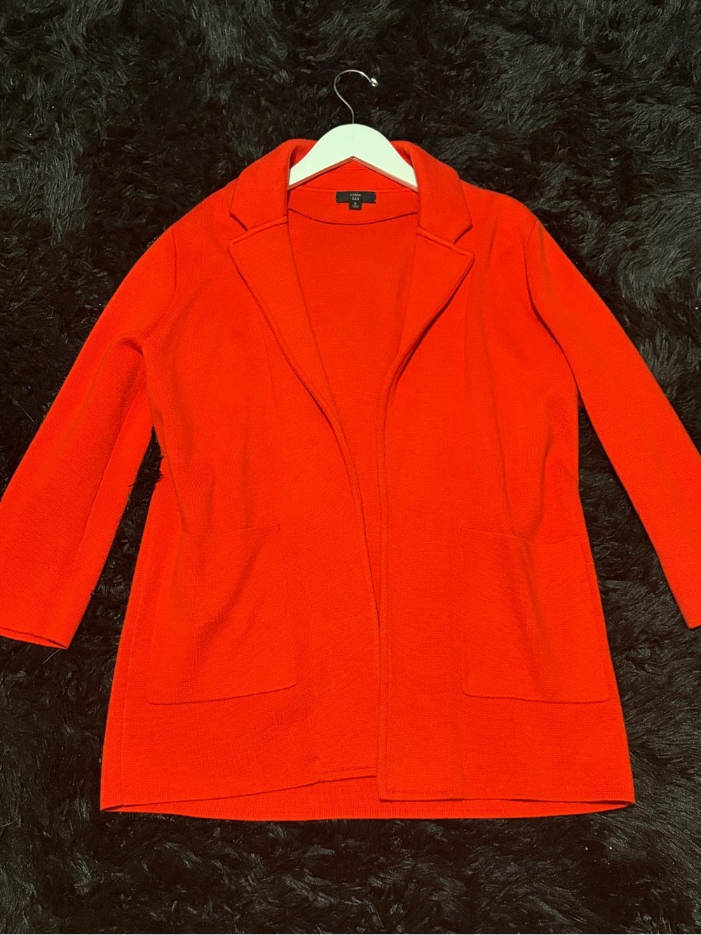 J. Crew Red Open-Front Blazer Jacket
